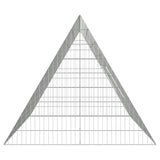 Chicken Cage Silver 215 x 100 x 85 cm Galvanised Steel - Rear View