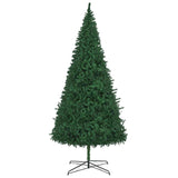 Christmas Tree with Decorative String Lights Green 400 cm PVC - Side View