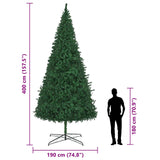 Christmas Tree with Decorative String Lights Green 400 cm PVC - Extra Image