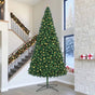 Christmas Tree with Decorative String Lights Green 400 cm PVC