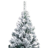 Artificial Pre-lit Christmas Tree with Stand Green 400 cm PVC - Rear View
