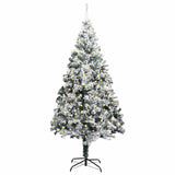 Artificial Pre-lit Christmas Tree with Stand Green 400 cm PVC - Side View