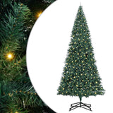 Artificial Pre-lit Christmas Tree with Stand Green 500 cm PVC - Front View