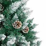 Slim Christmas Tree with 300 LEDs Green and White 180 cm - 45-Degree Angle