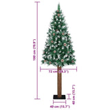 Slim Christmas Tree with 300 LEDs Green and White 180 cm - Extra Image