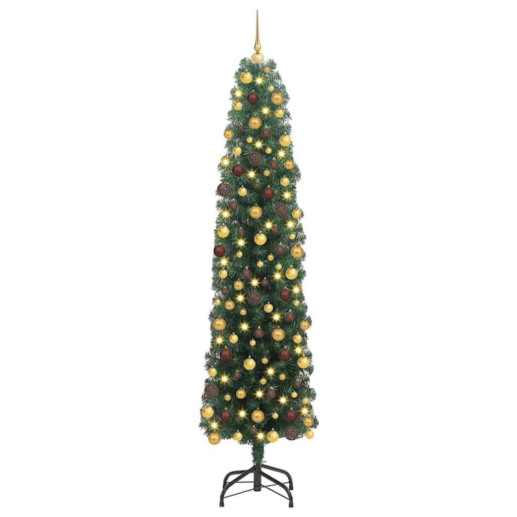 Artificial Christmas Tree with 300 LEDs with Stand Green 180 cm