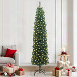 Artificial Christmas Tree with 300 LEDs with Stand Green 210 cm