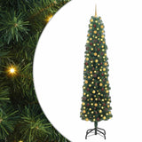 Artificial Christmas Tree with 300 LEDs with Stand Green 210 cm - Front View