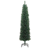 Artificial Christmas Tree with 300 LEDs with Stand Green 210 cm - Top-Down View
