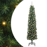 Artificial Christmas Tree with 300 LEDs with Stand Green 210 cm - Front View