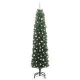 Artificial Christmas Tree with 300 LEDs with Stand Green 210 cm - Side View