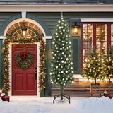 Artificial Christmas Tree with 300 LEDs with Stand Green 210 cm