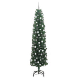 Artificial Christmas Tree with 300 LEDs with Stand Green 210 cm - Side View