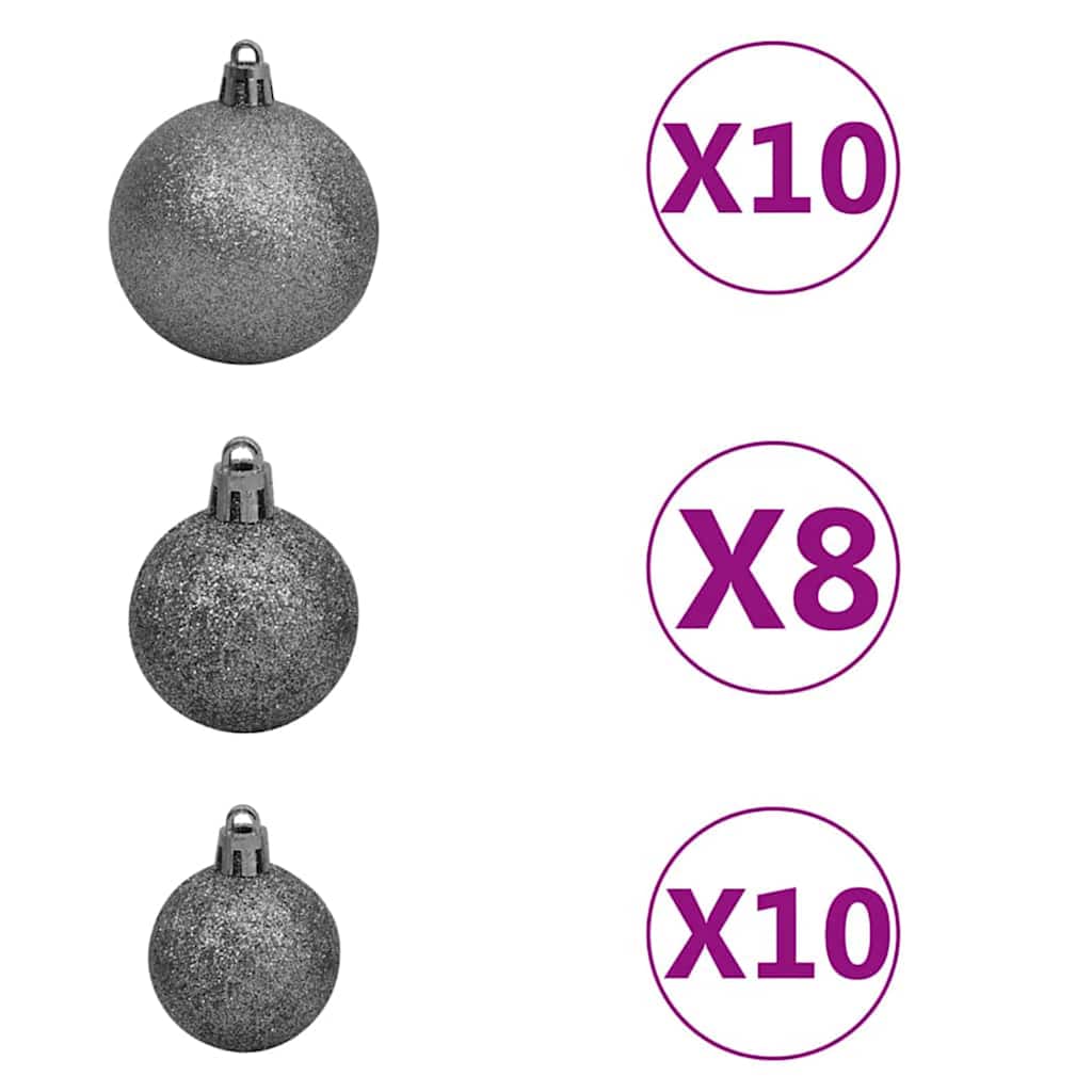 Artificial Christmas Tree with 300 LEDs with Stand Green 210 cm
