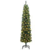 Artificial Christmas Tree with 300 LEDs with Stand Green 240 cm - Front View