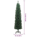 Artificial Christmas Tree with 300 LEDs with Stand Green 240 cm - Extra Image