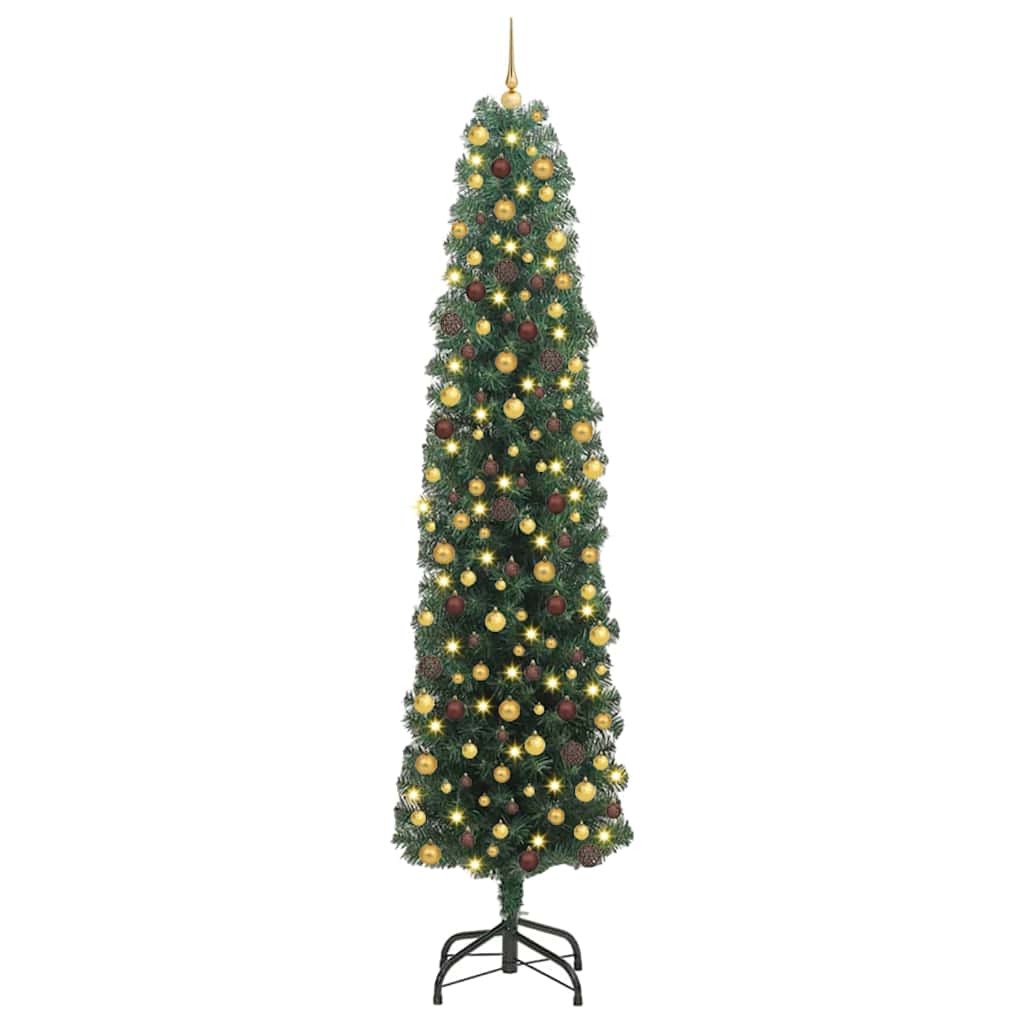 Artificial Christmas Tree with 300 LEDs with Stand Green 240 cm
