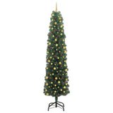 Artificial Christmas Tree with 300 LEDs with Stand Green 240 cm - Side View
