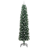 Artificial Christmas Tree with 300 LEDs with Stand Green 240 cm - Side View