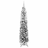 Artificial Christmas Tree with 300 LEDs with Stand Green 180 cm - Side View