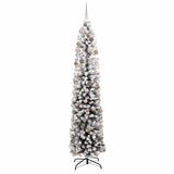 Artificial Christmas Tree with 300 LEDs with Stand Green 210 cm - Side View