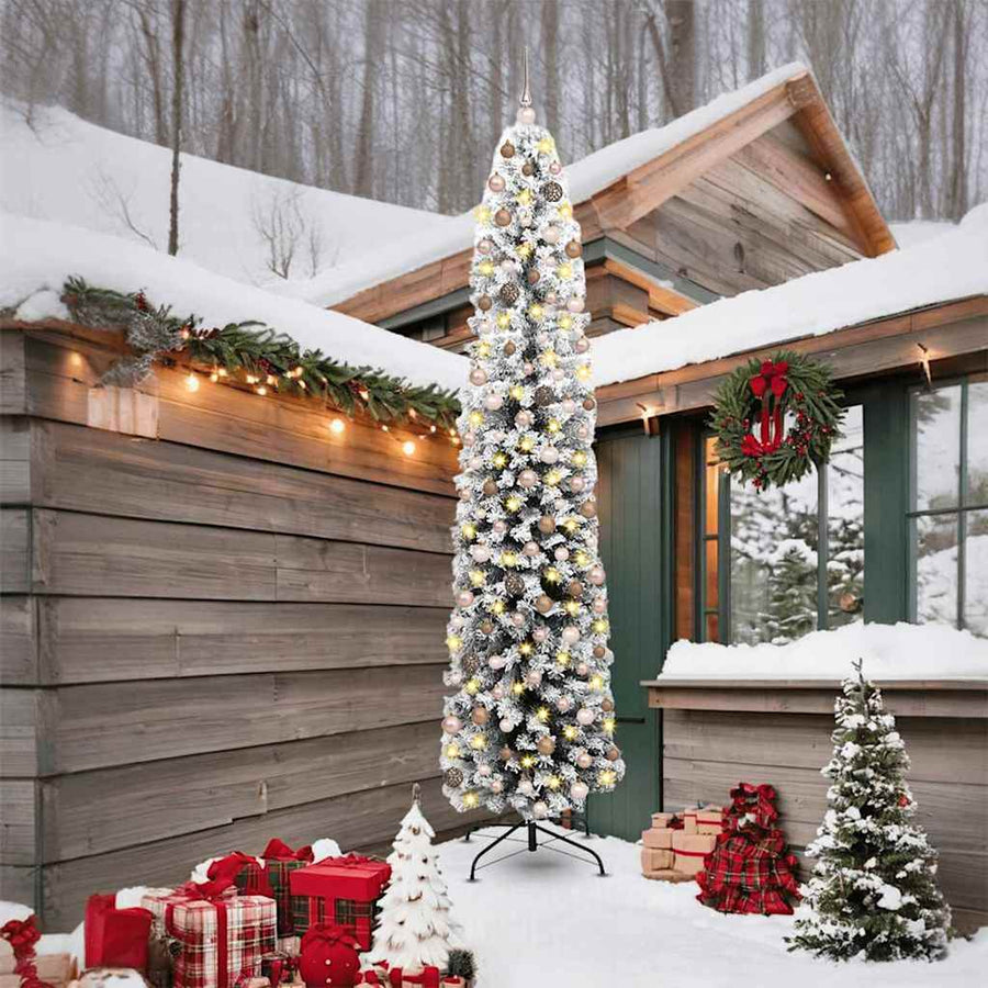 Artificial Christmas Tree with 300 LEDs with Stand Green 240 cm