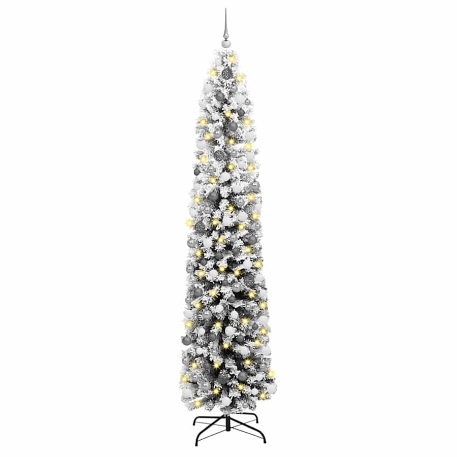 Artificial Christmas Tree Green and White 240 cm