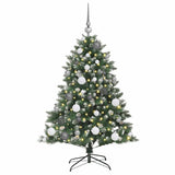 Artificial Christmas Tree with 150 LEDs with Stand Green 120 cm - Side View