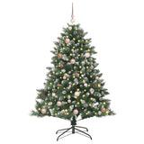 Artificial Christmas Tree with 150 LEDs with Stand Green 150 cm - Side View