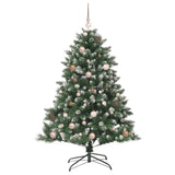 Artificial Christmas Tree with 150 LEDs with Stand Green 150 cm - Top-Down View