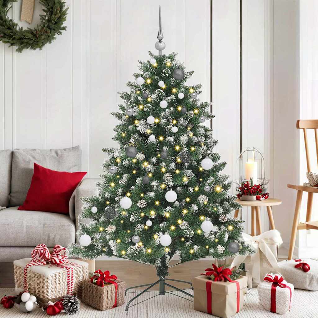 Artificial Christmas Tree with 150 LEDs with Stand Green 150 cm