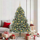 Artificial Christmas Tree with 300 LEDs with Stand Green 180 cm