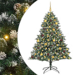 Artificial Christmas Tree with 300 LEDs with Stand Green 180 cm