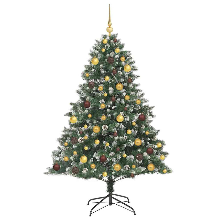 Artificial Christmas Tree with 300 LEDs with Stand Green 180 cm