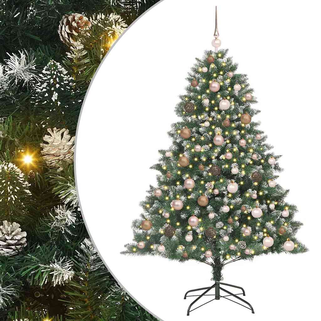 Artificial Christmas Tree with 300 LEDs with Stand Green 180 cm