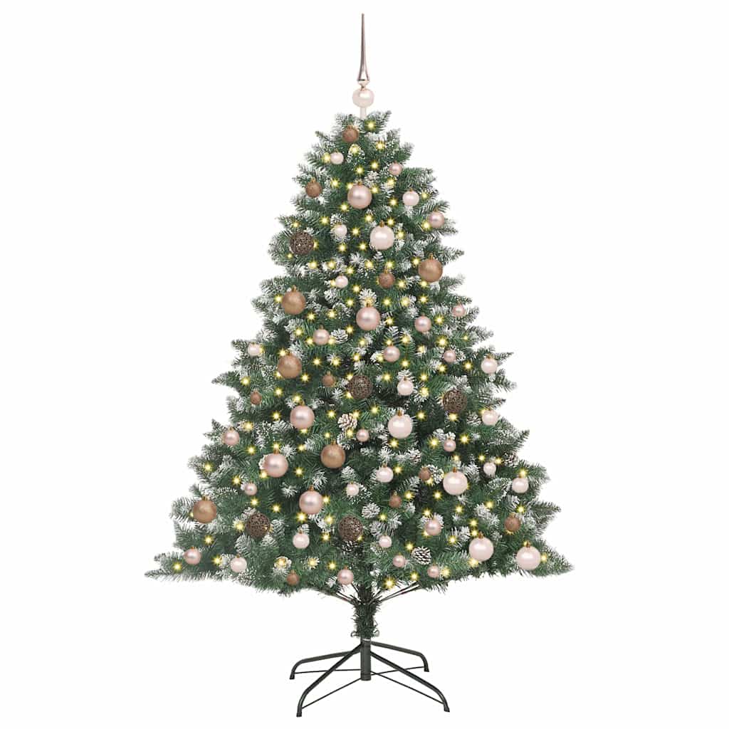 Artificial Christmas Tree with 300 LEDs with Stand Green 180 cm