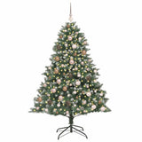 Artificial Christmas Tree with 300 LEDs with Stand Green 180 cm