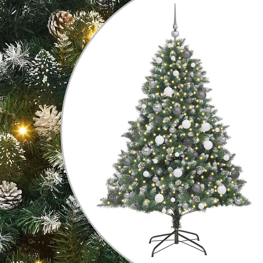 Artificial Christmas Tree with 300 LEDs with Stand Green 180 cm