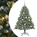 Artificial Christmas Tree with 300 LEDs with Stand Green 180 cm - Front View