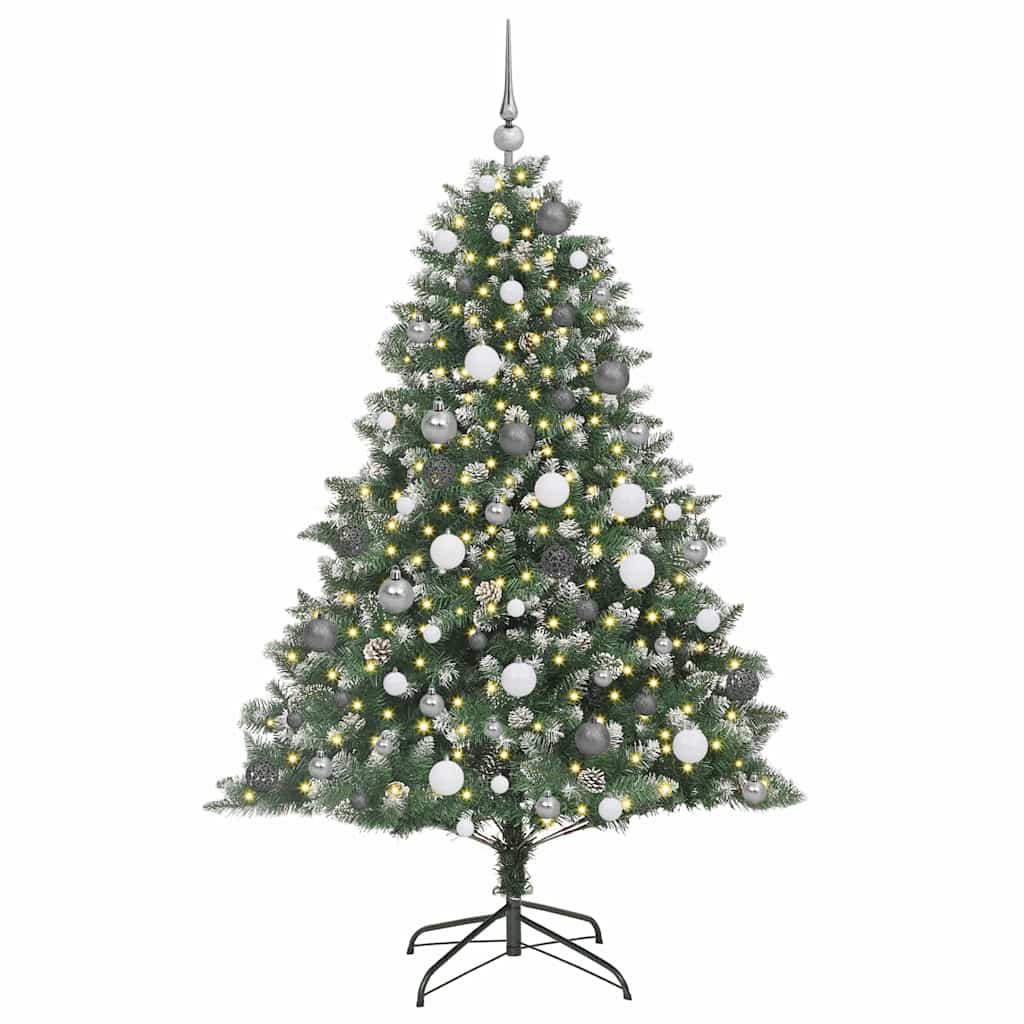 Artificial Christmas Tree with 300 LEDs with Stand Green 180 cm