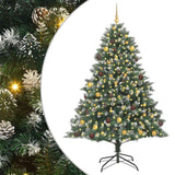 Artificial Christmas Tree with 300 LEDs with Stand Green 210 cm - Front View