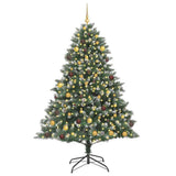 Artificial Christmas Tree with 300 LEDs with Stand Green 210 cm