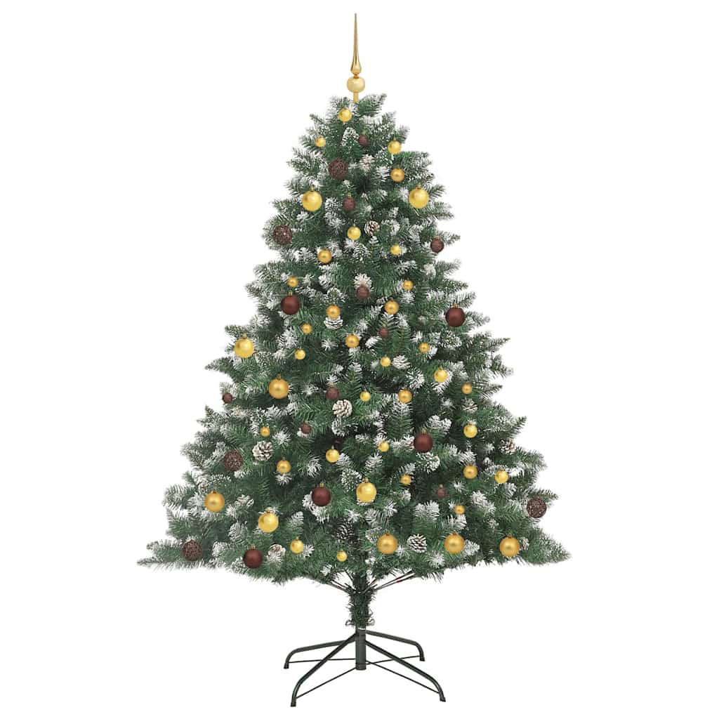 Artificial Christmas Tree with 300 LEDs with Stand Green 210 cm