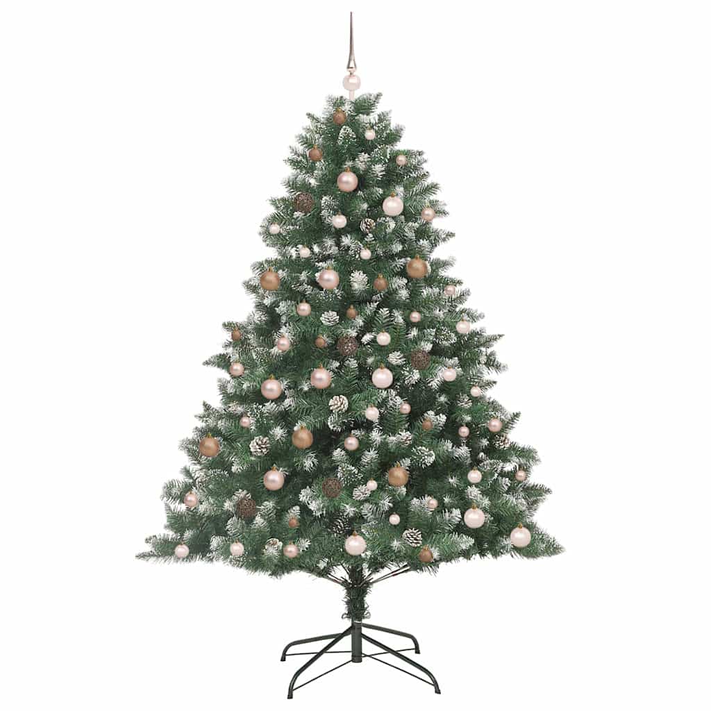 Artificial Christmas Tree with 300 LEDs with Stand Green 210 cm