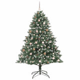 Artificial Christmas Tree with 300 LEDs with Stand Green 210 cm