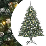Artificial Christmas Tree with 300 LEDs with Stand Green 210 cm - Front View