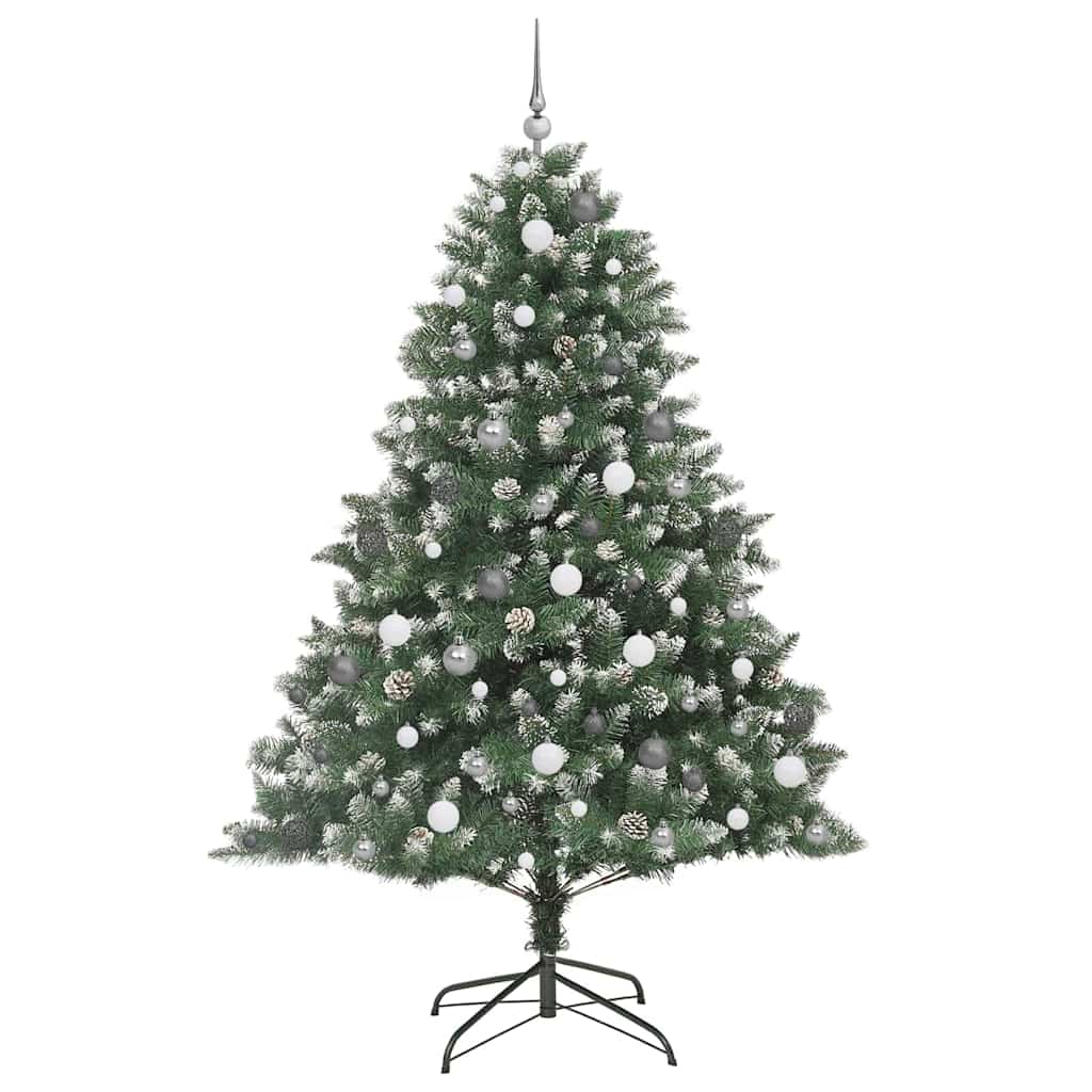 Artificial Christmas Tree with 300 LEDs with Stand Green 210 cm