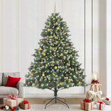 Artificial Christmas Tree with 300 LEDs with Stand Green 240 cm