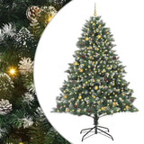 Artificial Christmas Tree with 300 LEDs with Stand Green 240 cm - Front View