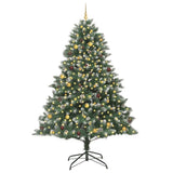 Artificial Christmas Tree with 300 LEDs with Stand Green 240 cm